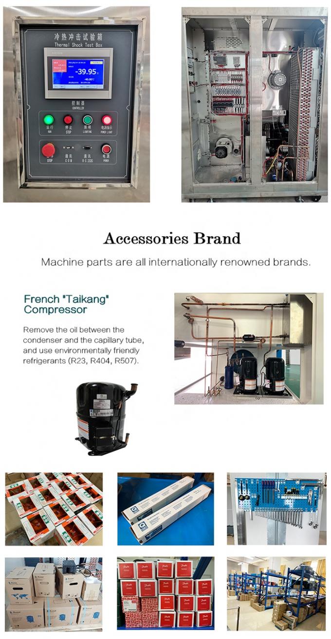 Temperatura Wilgotność Komora rowerowa Środowiskowa klimatyczna maszyna do testowania szoku termicznego 1