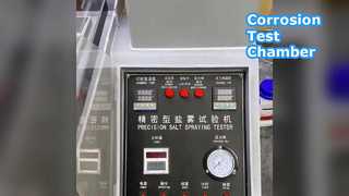 Badanie odporności na korozję w komorze solnej.